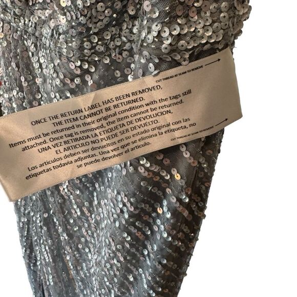 Revolve MAC DUGGAL Embellished One Shoulder Puff Sleeve Sequin Maxi Dress - Picture 10 of 10